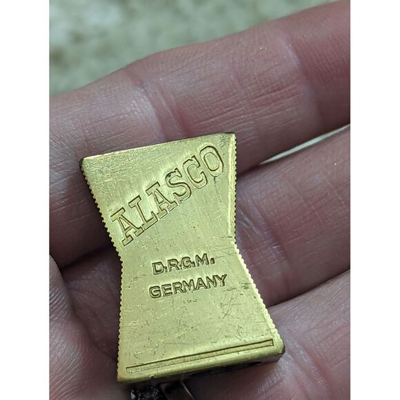 Alasco‎ DRGM GERMANY SHARPENER BRASS GOLD TONE RARE